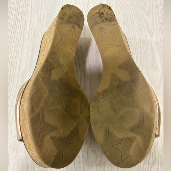JIMMY CHOO CORK WEDGE SANDALS - Picture 7 of 7